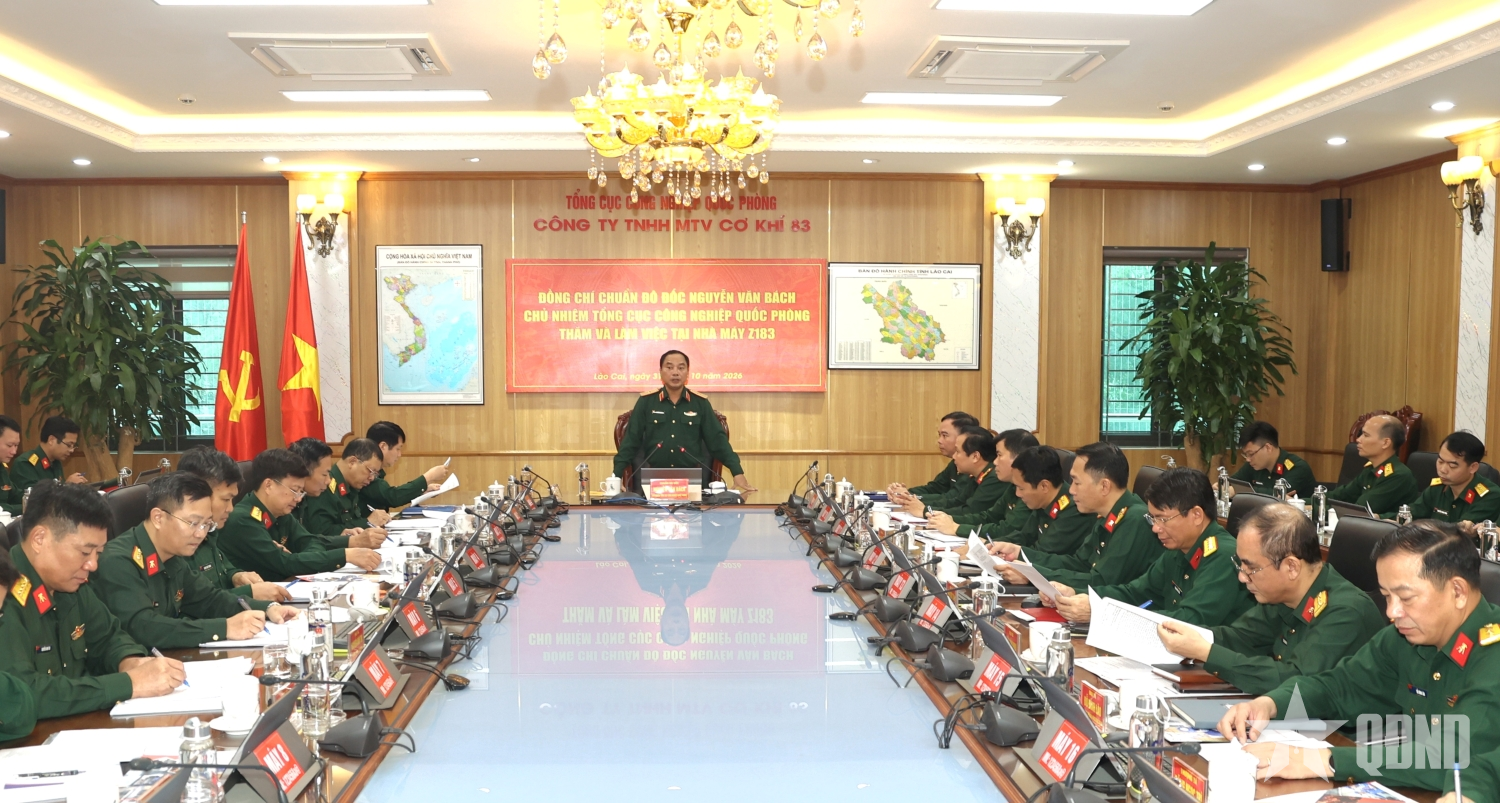 Chủ nhiệm Tổng cục Công nghiệp Quốc phòng làm việc với 3 nhà máy: Z113, Z129, Z183